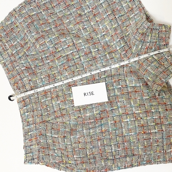 Walter Baker Serena Tweed Shorts 10 NWOT new multicolor high rise waist spring - Picture 11 of 13